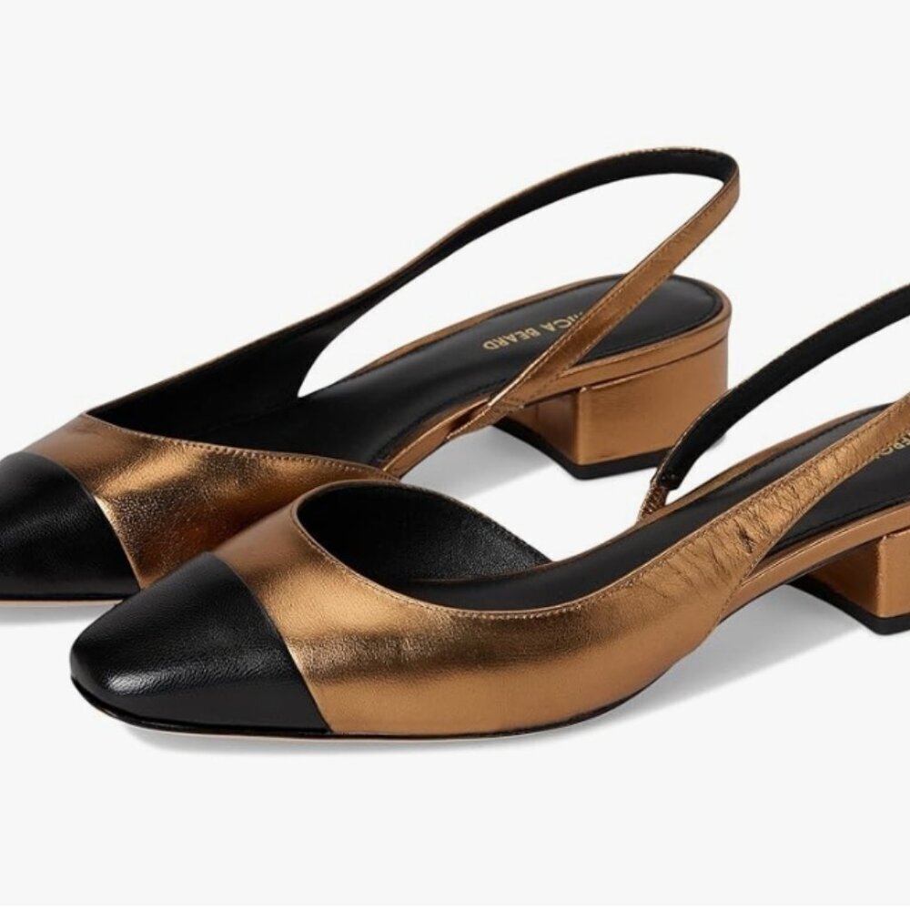 Veronica Beard Cecile Sling – Black/Dark Gold – Size 9 M (NWT) - Picture 7 of 7